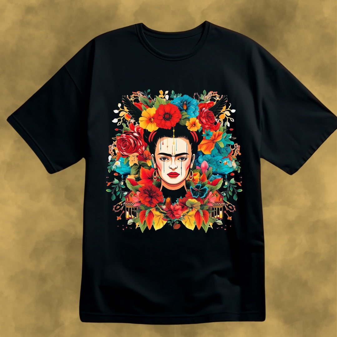 FRIDA KAHLO “COLORED FLOWERS” TEE